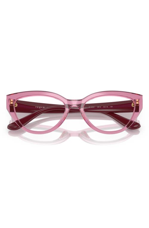 Vogue 50mm Cat Eye Optical Glasses In Rose