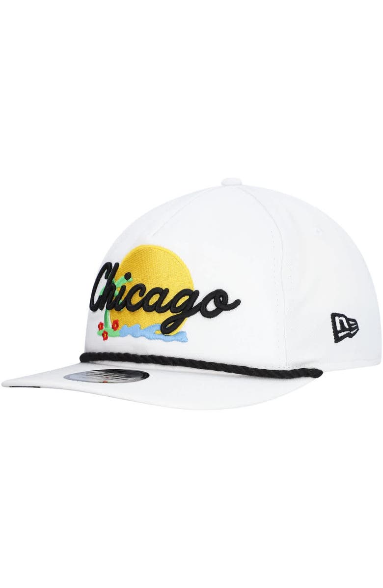 New Era Men's New Era White Chicago White Sox Paradise Golfer Adjustable Hat, Alternate, color, White