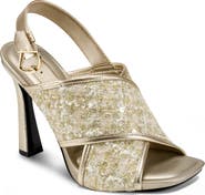 KARL LAGERFELD PARIS Colbie Sequin X-Band Sandal