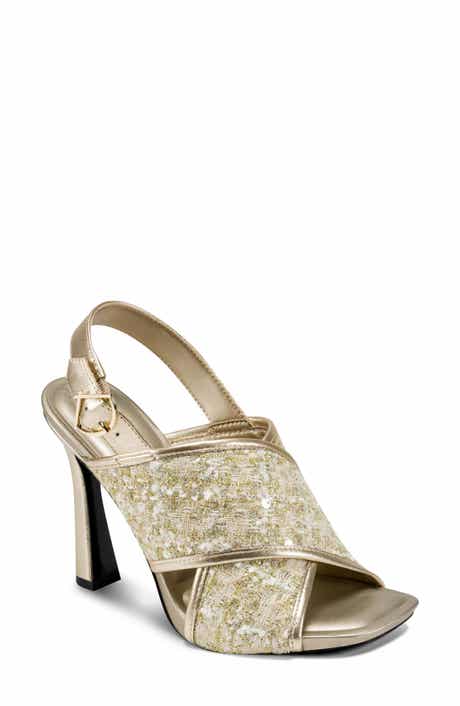 KARL LAGERFELD PARIS Colbie Sequin X-Band Sandal