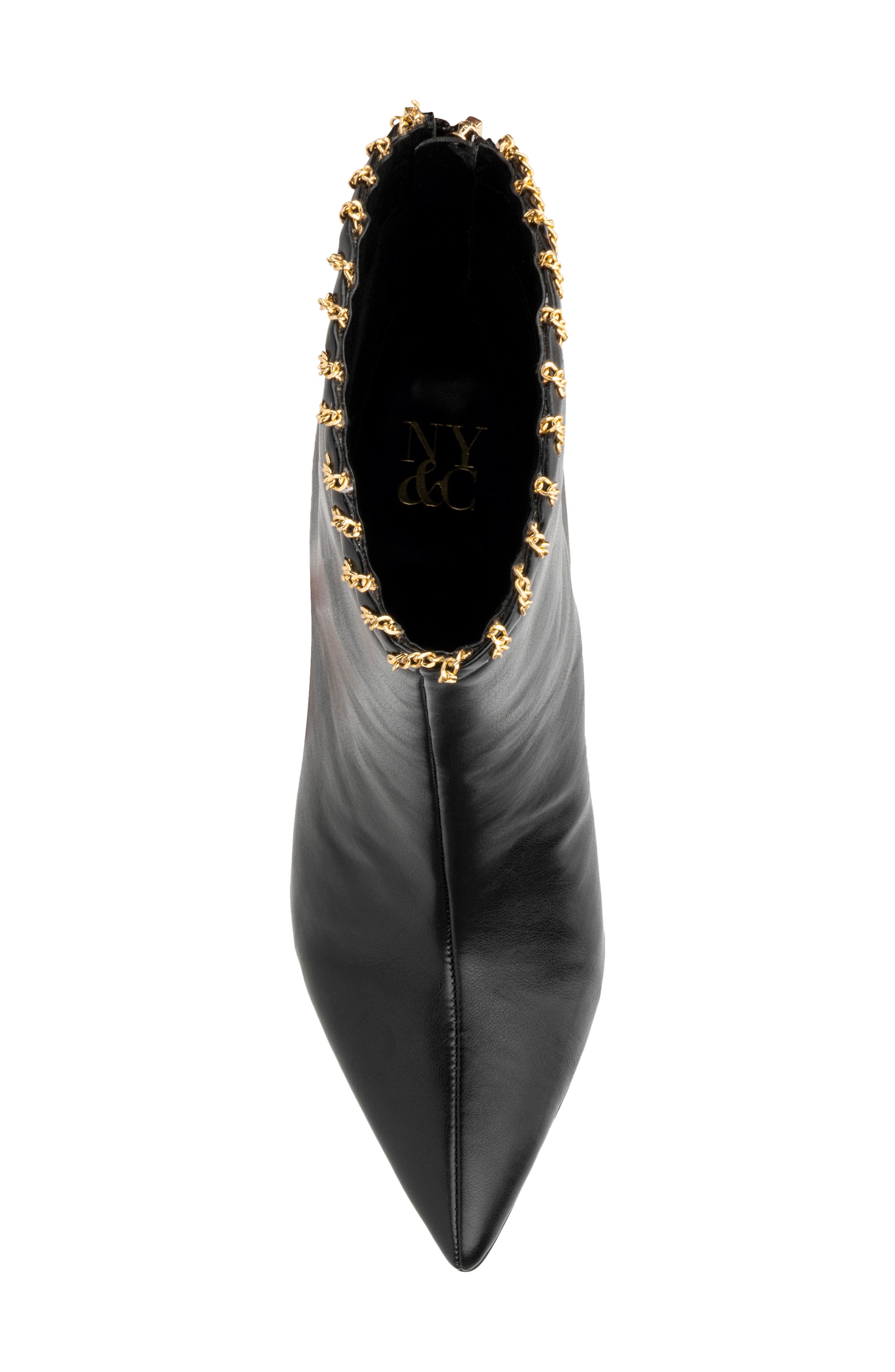 NEW YORK AND COMPANY Deborah Faux Leather Western Bootie, Alternate, color, Black