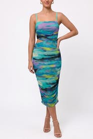 RACHEL Rachel Roy Marina Mesh Midi Dress