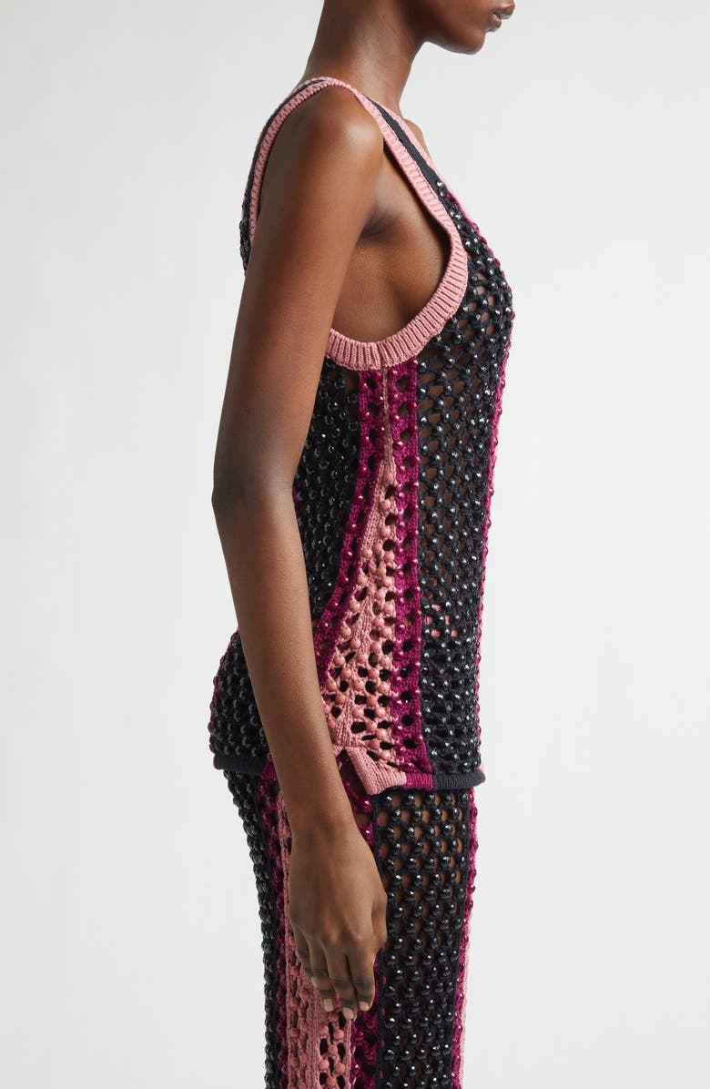Diotima Dennis Marina Embellished Sweater Tank, Alternate, color, Guava Multi