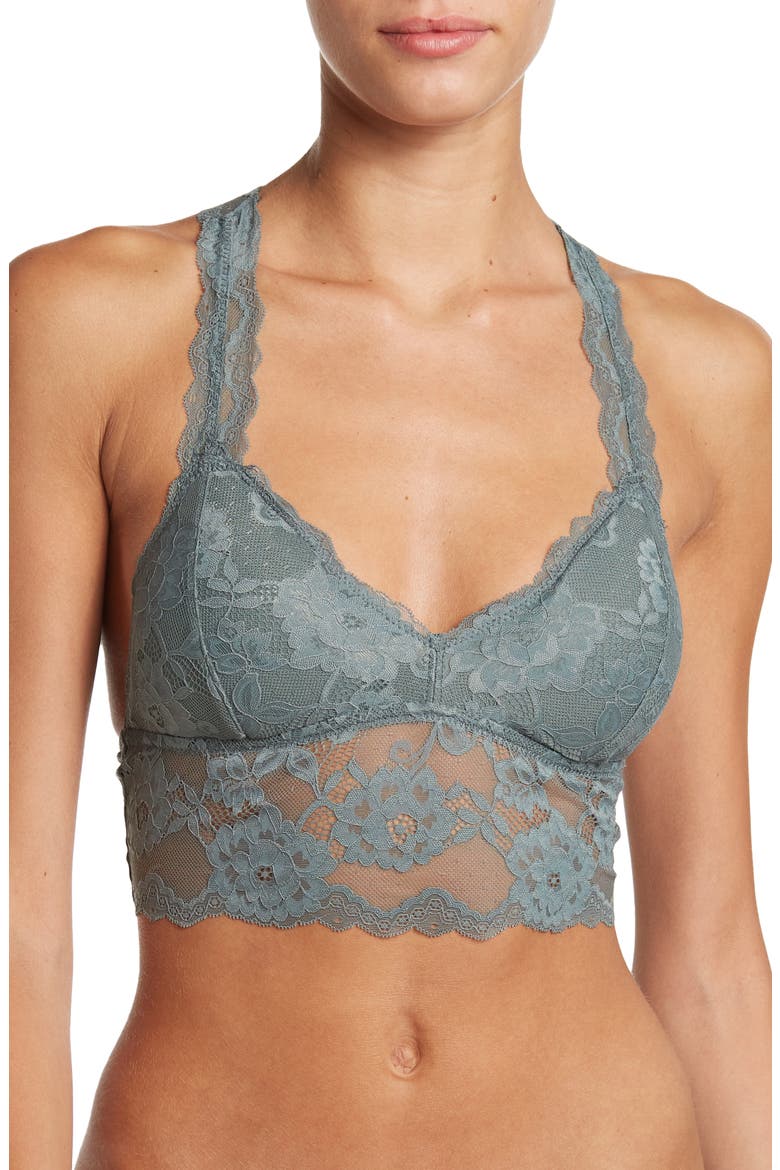 Floral Lace Bralette, Main, color, T GREY