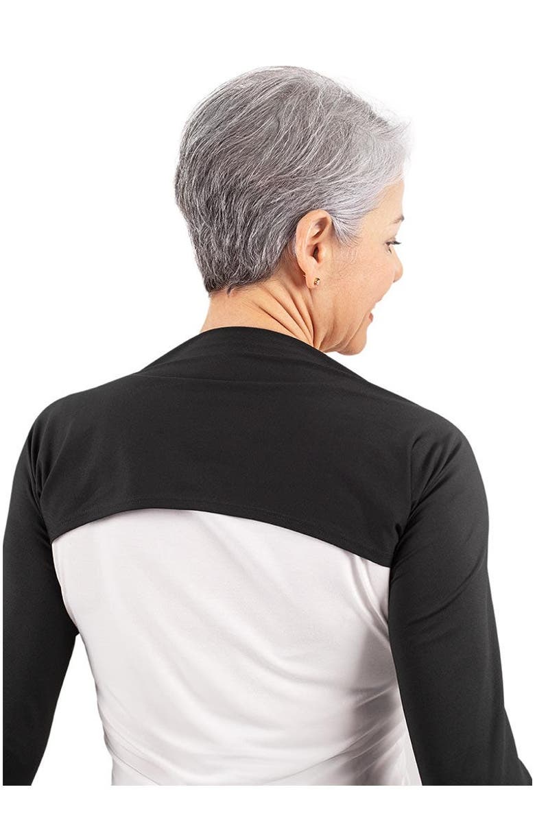 Coolibar Women's UV Shoulder Sleeves - UPF 50+ Sun Protection - Larix, Alternate, color, Black