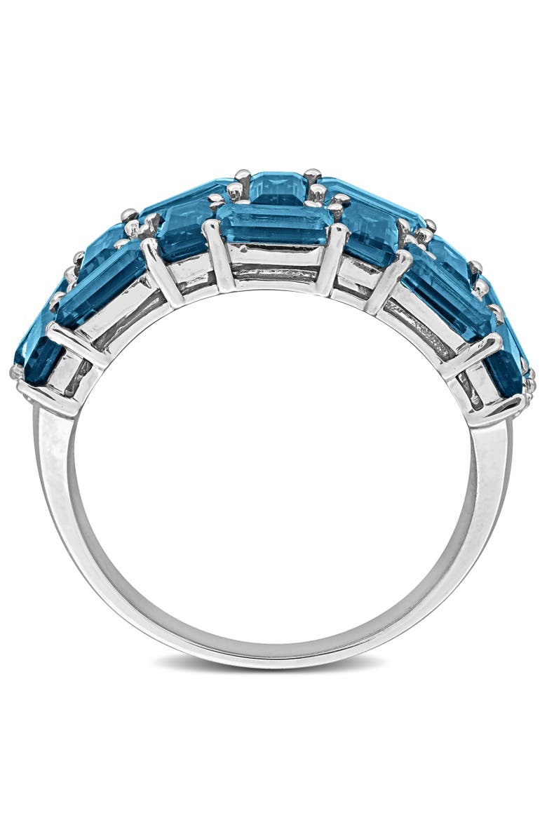 Julianna B. Blue Topaz & Diamond Eternity Band 10k, Alternate, color, 