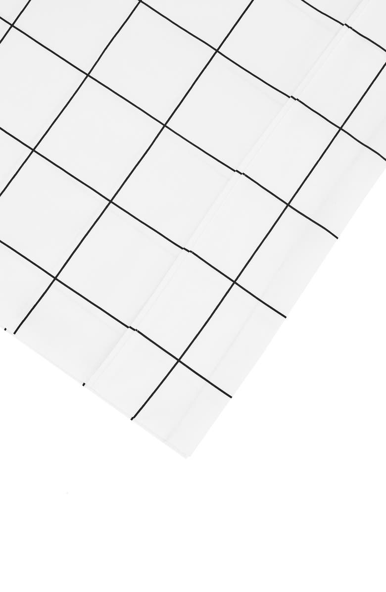 MELANGE HOME Grid Percale Cotton Pillowcase Set, Alternate, color, Black