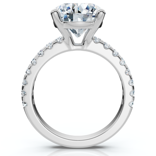 Bliss Diamond Certified 3 1/2ct Diamond Engagement Matching Wedding Rings 14k Gold Lab Grown In Silver