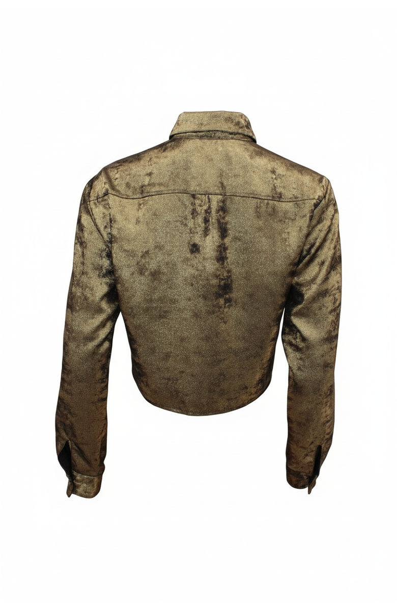 Monzlapur Cropped Shirt, Alternate, color, Burnt Gold