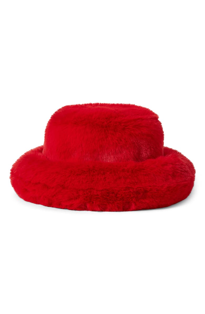 Brixton Dion Faux Fur Packable Hat, Main, color, Adrenaline Rush