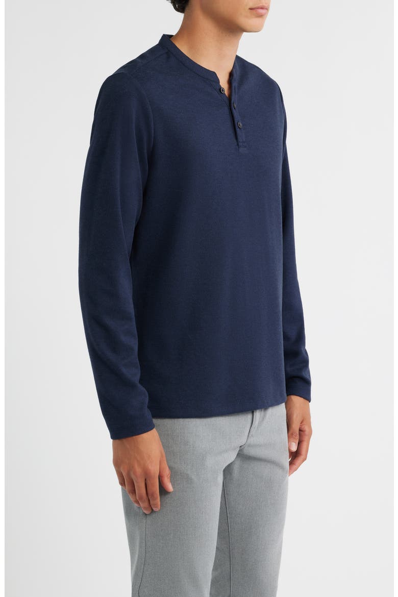 Alec Heathered Henley, Alternate, color, NAVY