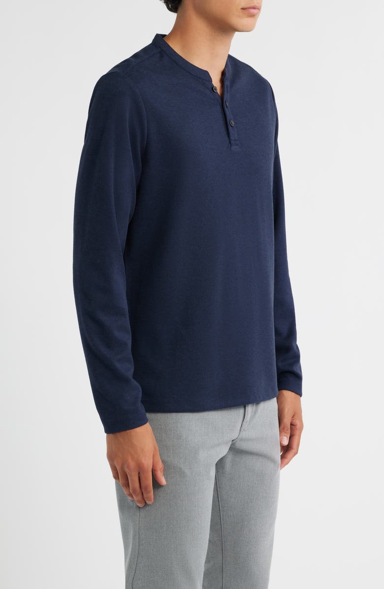 Robert Barakett Alec Heathered Henley, Alternate, color, Navy