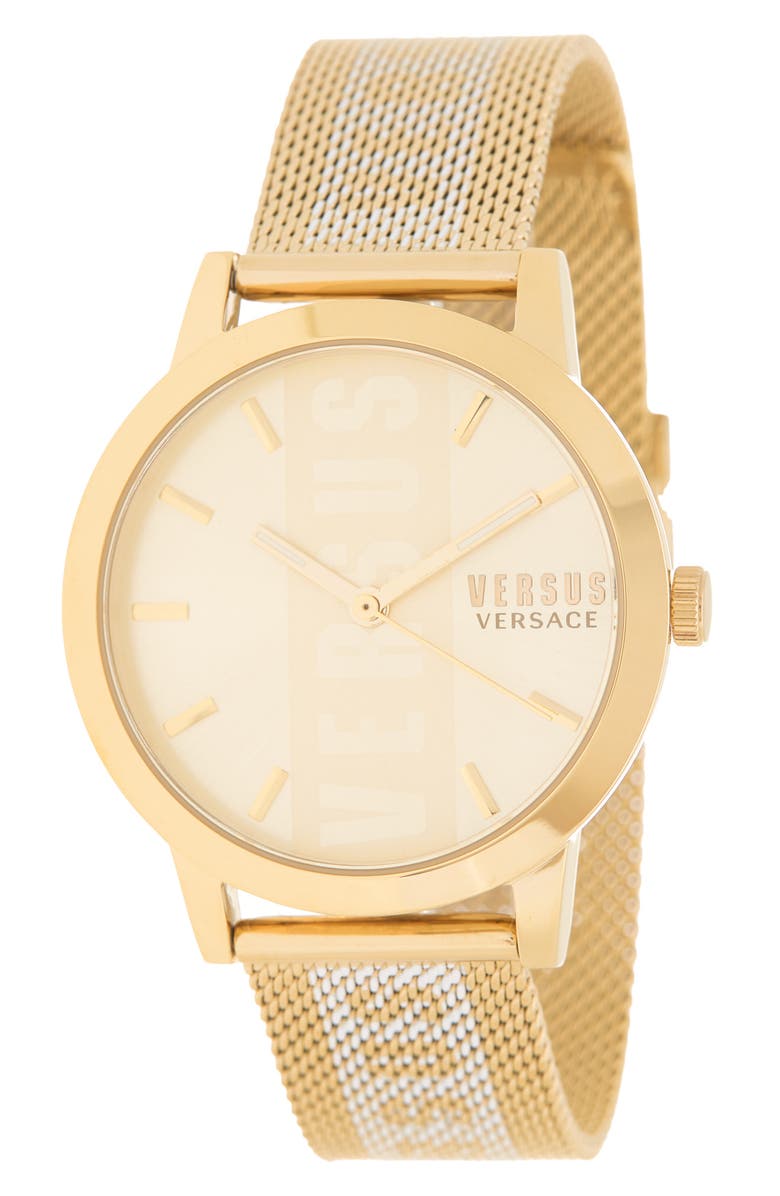 VERSUS Versace Men's Three-Hand Quartz Mesh Strap Watch, 38mm, Main, color,