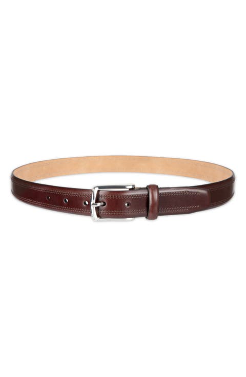 Fes Stitch Leather Belt