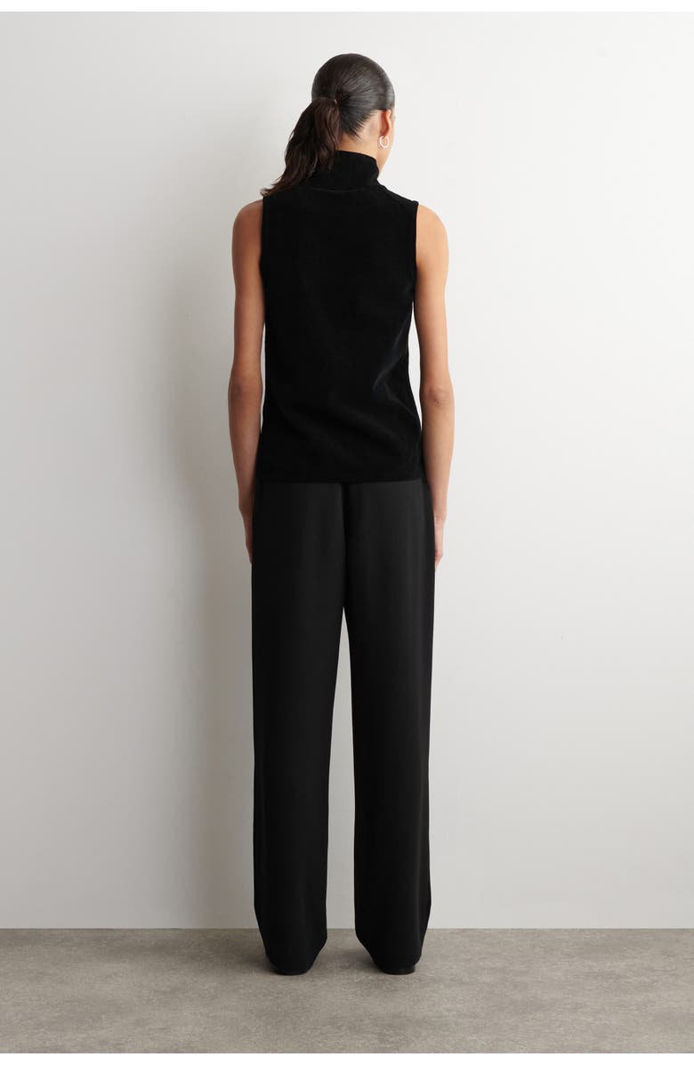 COS Chenille Mock-Neck Vest, Alternate, color, Black