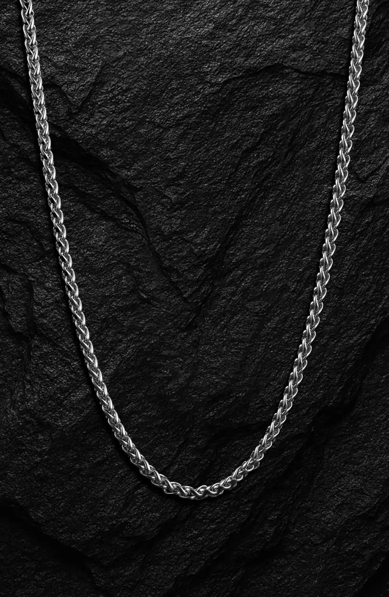Vincero Men's Wheat Chain Necklace, Alternate, color, Silver