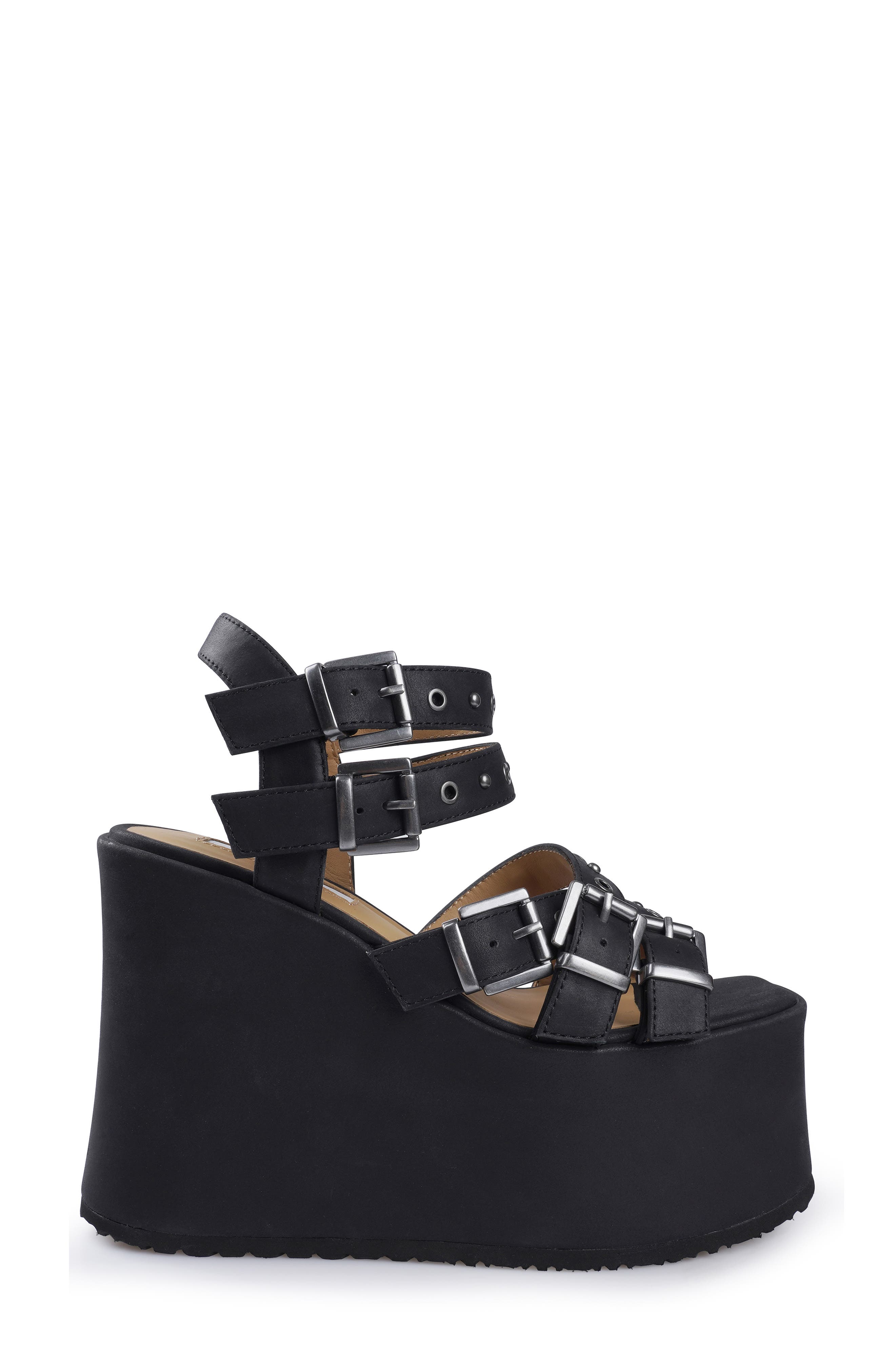 ZIGI Vianca Platform Wedge Sandal, Alternate, color, Black