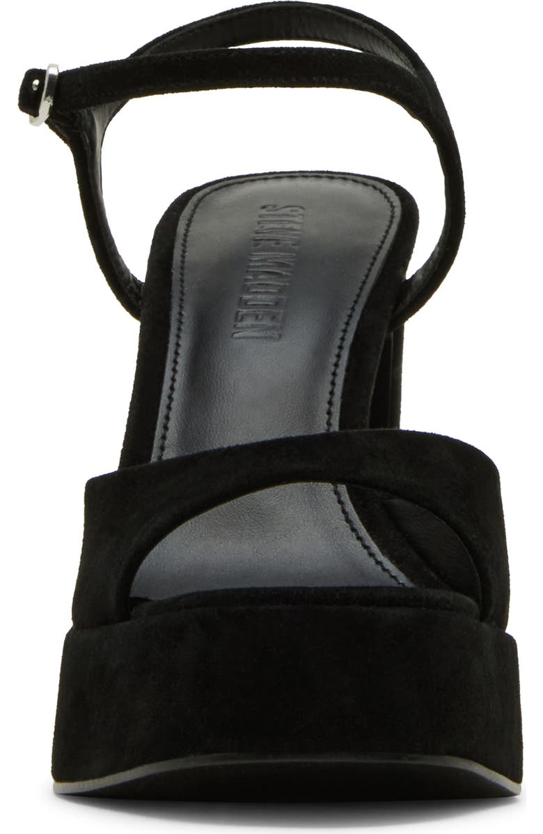 Steve Madden Liandra Ankle Strap Platform Sandal, Alternate, color, Black Sued
