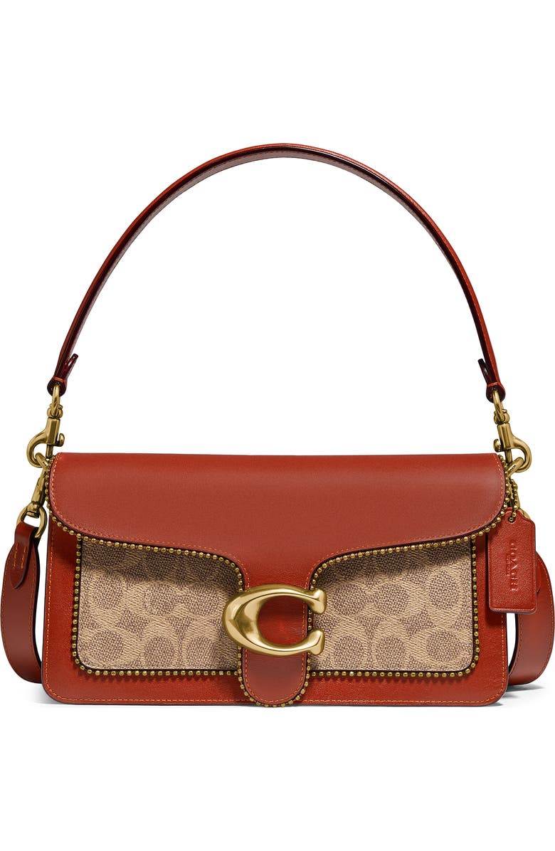 COACH Tabby 26 Coated Canvas & Leather Shoulder Bag, Main, color,