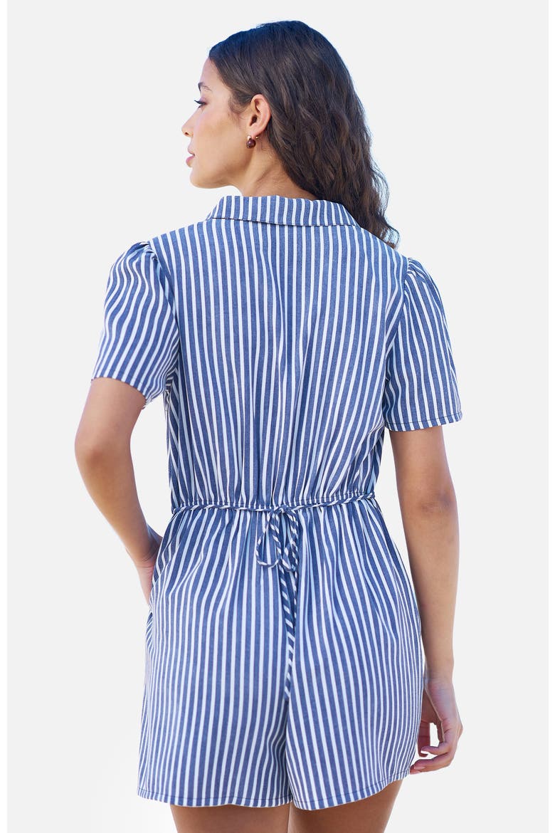 Stripe Retro Playsuit, Alternate, color, Blue