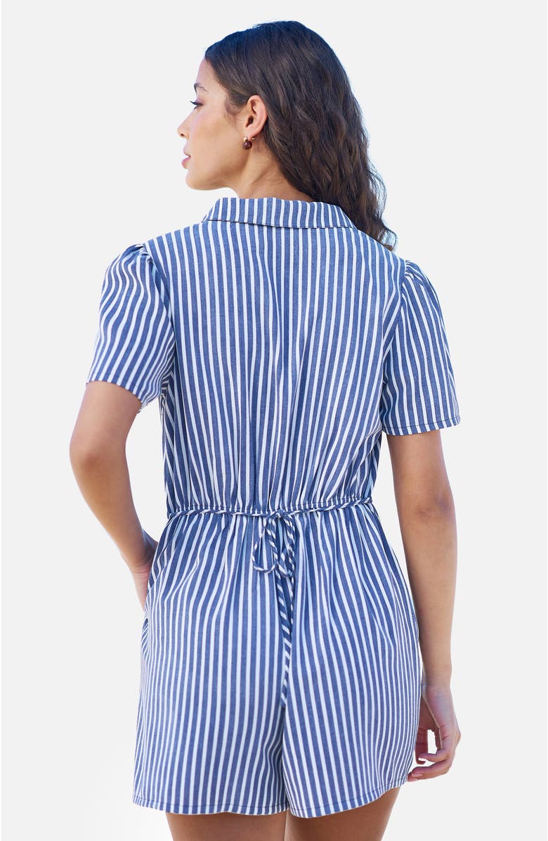 Yumi Stripe Retro Playsuit, Alternate, color, Blue