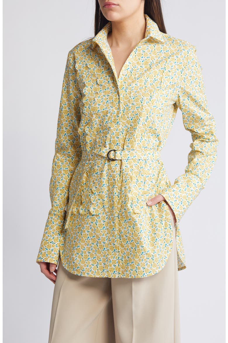 x Liberty London Island Girl Cotton Shirt (Nordstrom Exclusive), Main, color, LEMON BLOSSOM