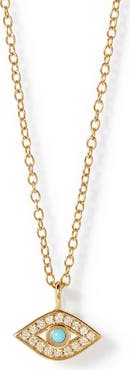 Astley Clarke Gold Biography Mini Evil Eye Pendant Necklace
