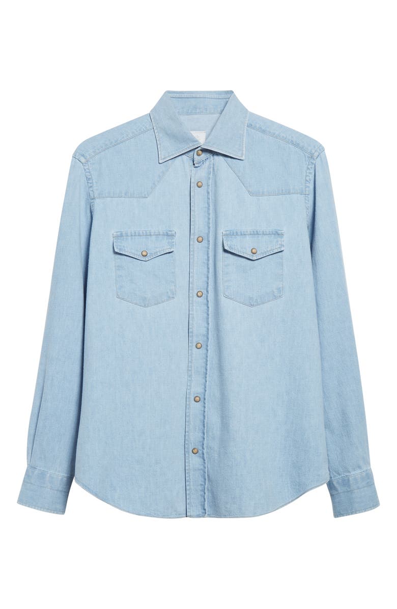 Eleventy Denim Western Shirt, Alternate, color, 08 Zucchero