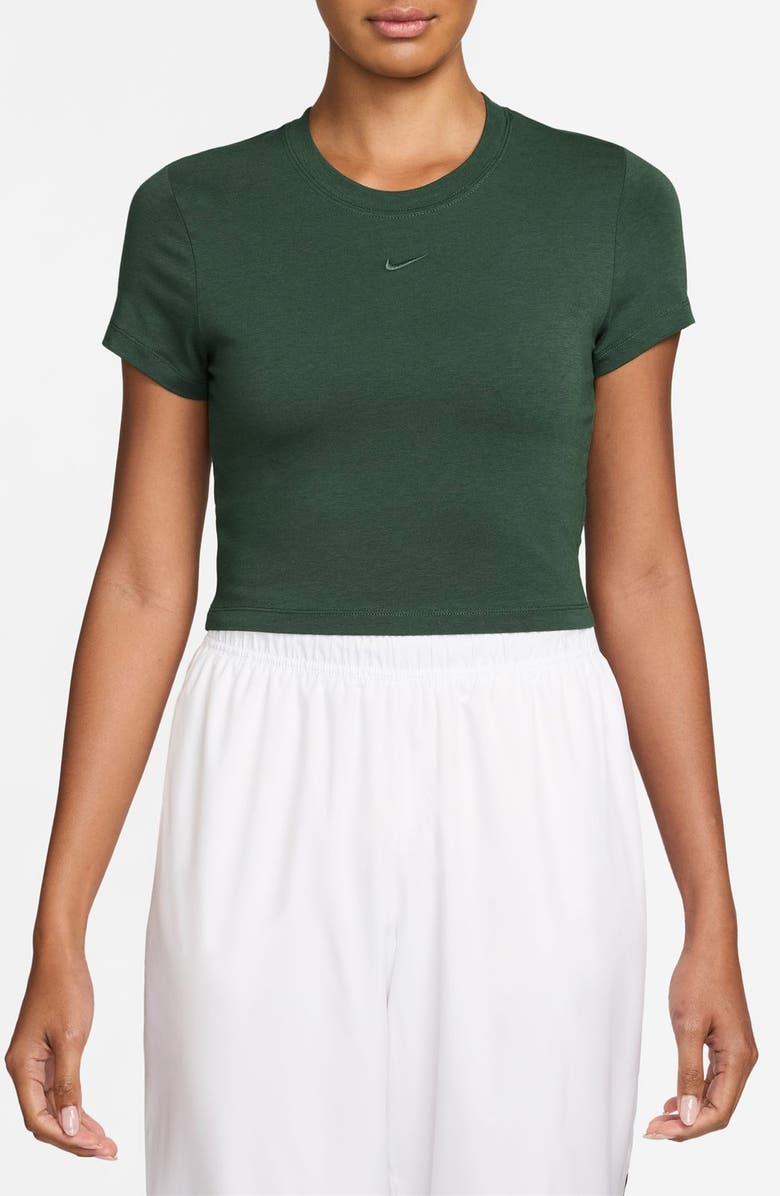 Nike Sportswear Crop T-Shirt, Main, color, Fir