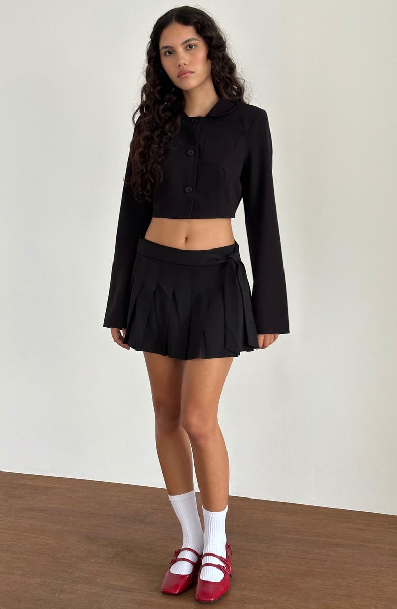 Motel Zaviya Crop Jacket, Alternate, color, Black