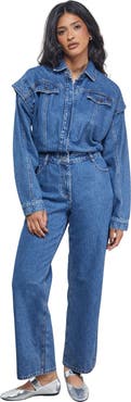 Warehouse Tony Denim Jumpsuit