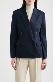 BOSS Jaleto Water Repellent Double Breasted Stretch Cotton Blazer