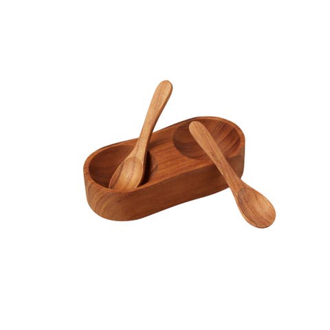 Salt & Pepper Cellar with Spoons