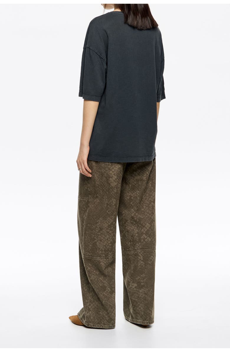 Bimba y Lola Wide Leg - Snake Denim Jeans, Alternate, color, 