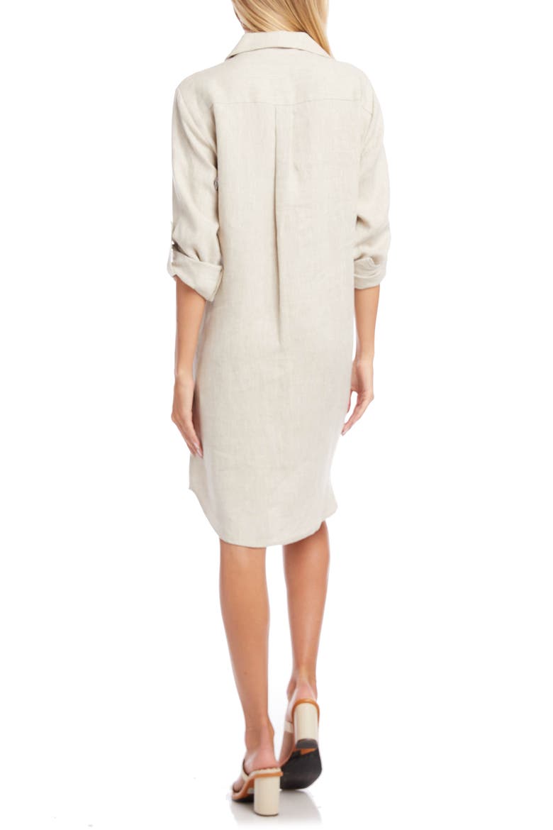 Linen Shirtdress, Alternate, color, OATMEAL