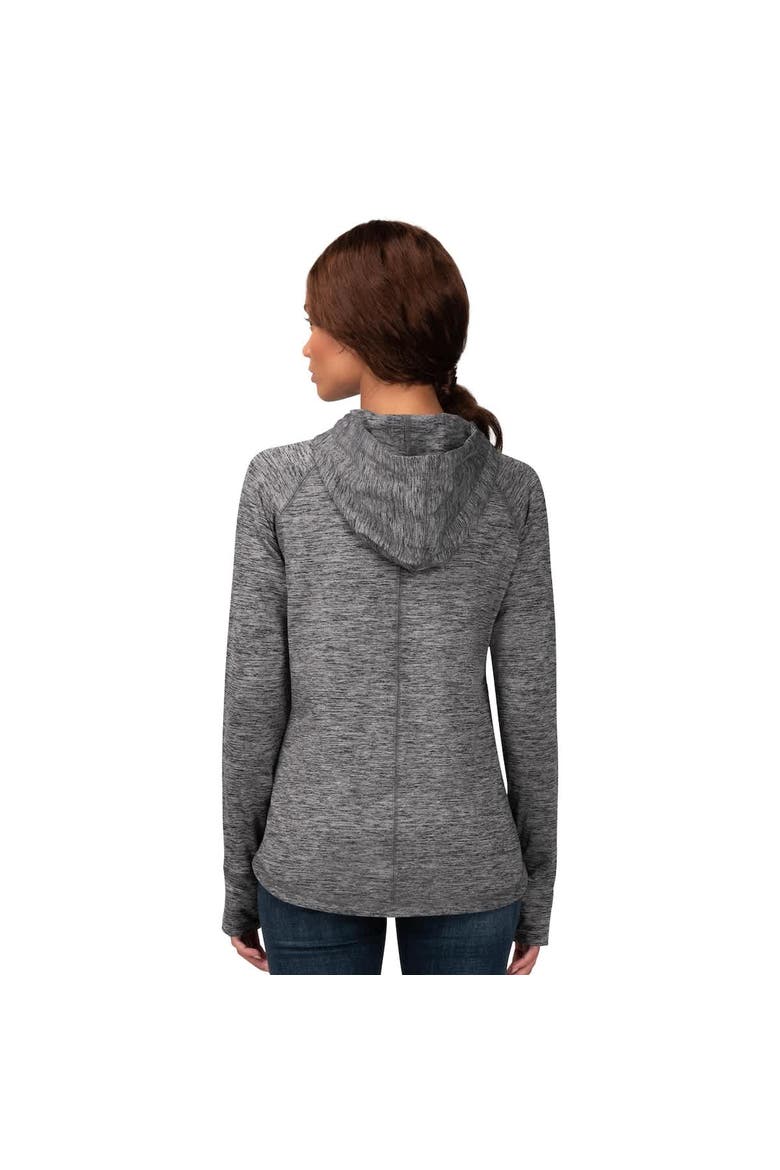 Women's G-III 4Her by Carl Banks  Heather Gray Boston Red Sox Defender Space Dye Raglan Full-Zip Hoodie, Alternate, color, Heather Gray