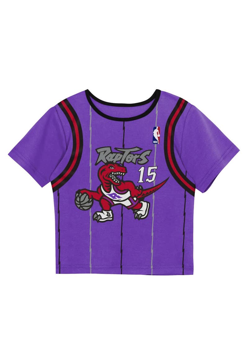 Toddler Mitchell & Ness Vince Carter Purple Toronto Raptors 2-Piece Play by Place T-Shirt & Shorts Set, Alternate, color, Purple