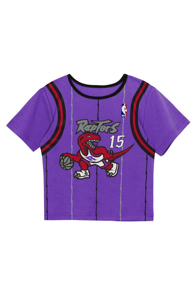 Mitchell & Ness Toddler Mitchell & Ness Vince Carter Purple Toronto Raptors 2-Piece Play by Place T-Shirt & Shorts Set, Alternate, color, Purple