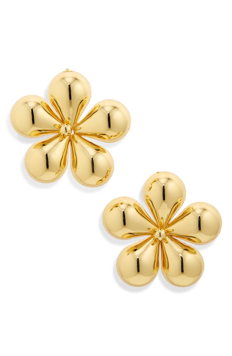 EYE CANDY LOS ANGELES Nastasya Flower Stud Earrings, Main, color, Gold