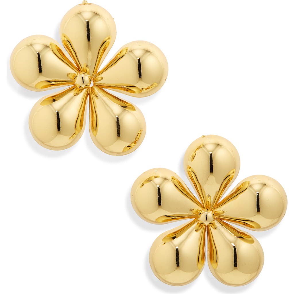 Eye Candy Los Angeles Nastasya Flower Stud Earrings In Gold