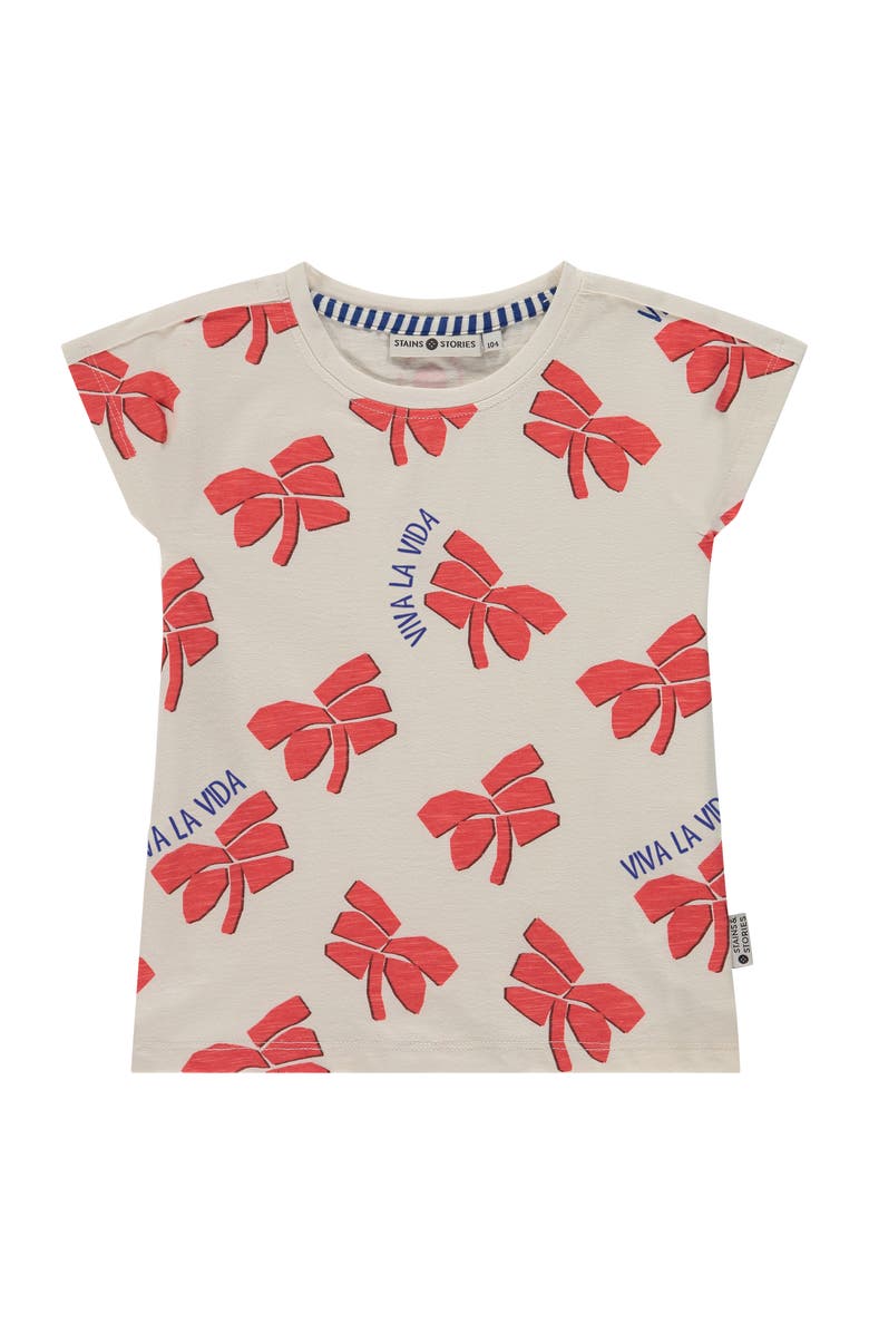 Stains and Stories by Babyface 'Viva La Vida' Graphic Print T-Shirt, Main, color, Off White/ Coral