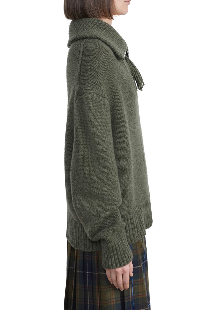 Lafayette 148 New York Oversize Recycled Cashmere Blend Half Zip Sweater, Alternate, color,