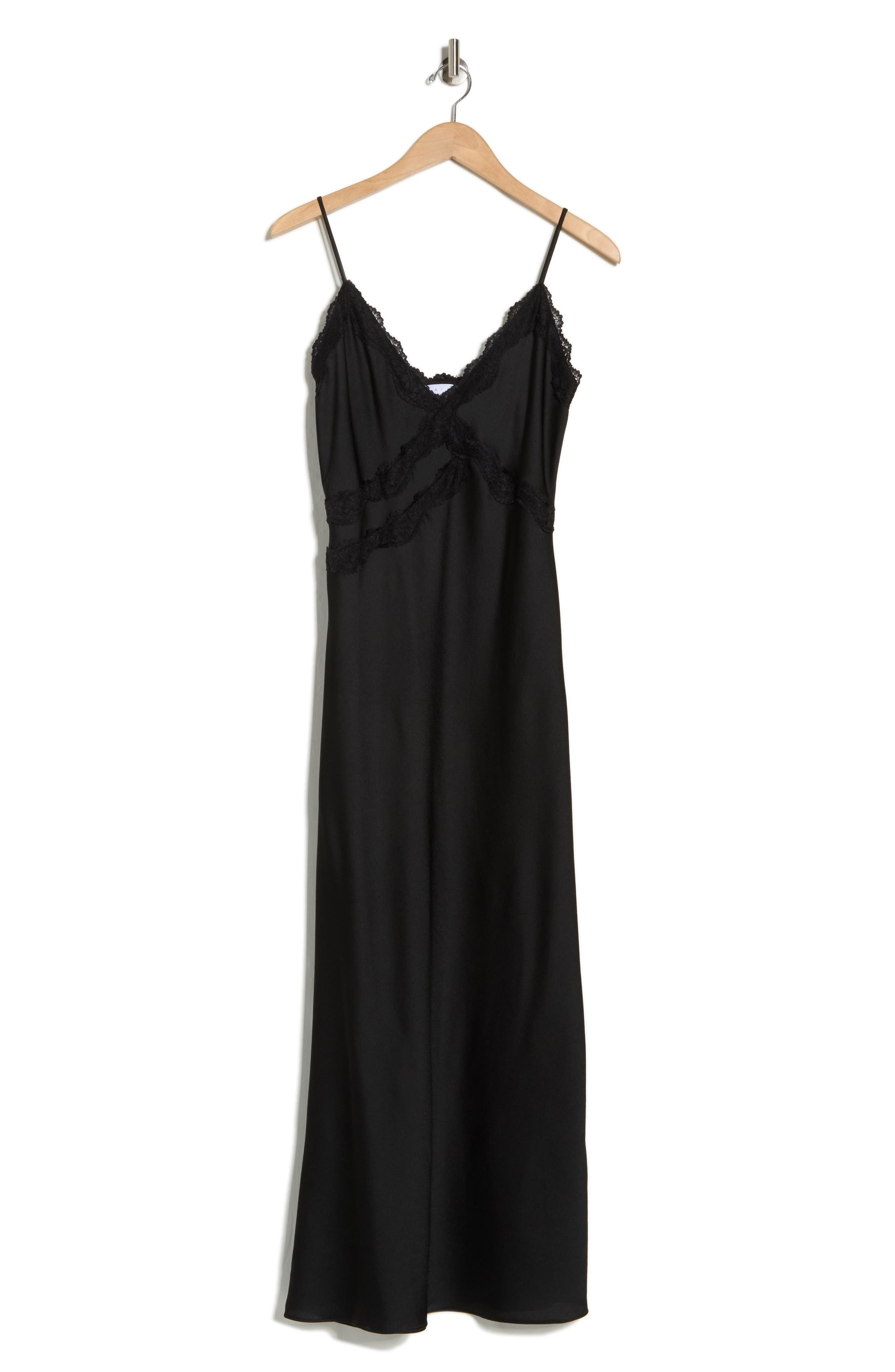 Leith Lace Trim Satin Maxi Dress