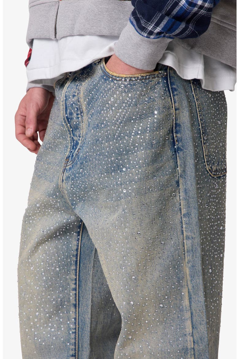 Embellished Ultrabaggy Jeans, Alternate, color, BLUE