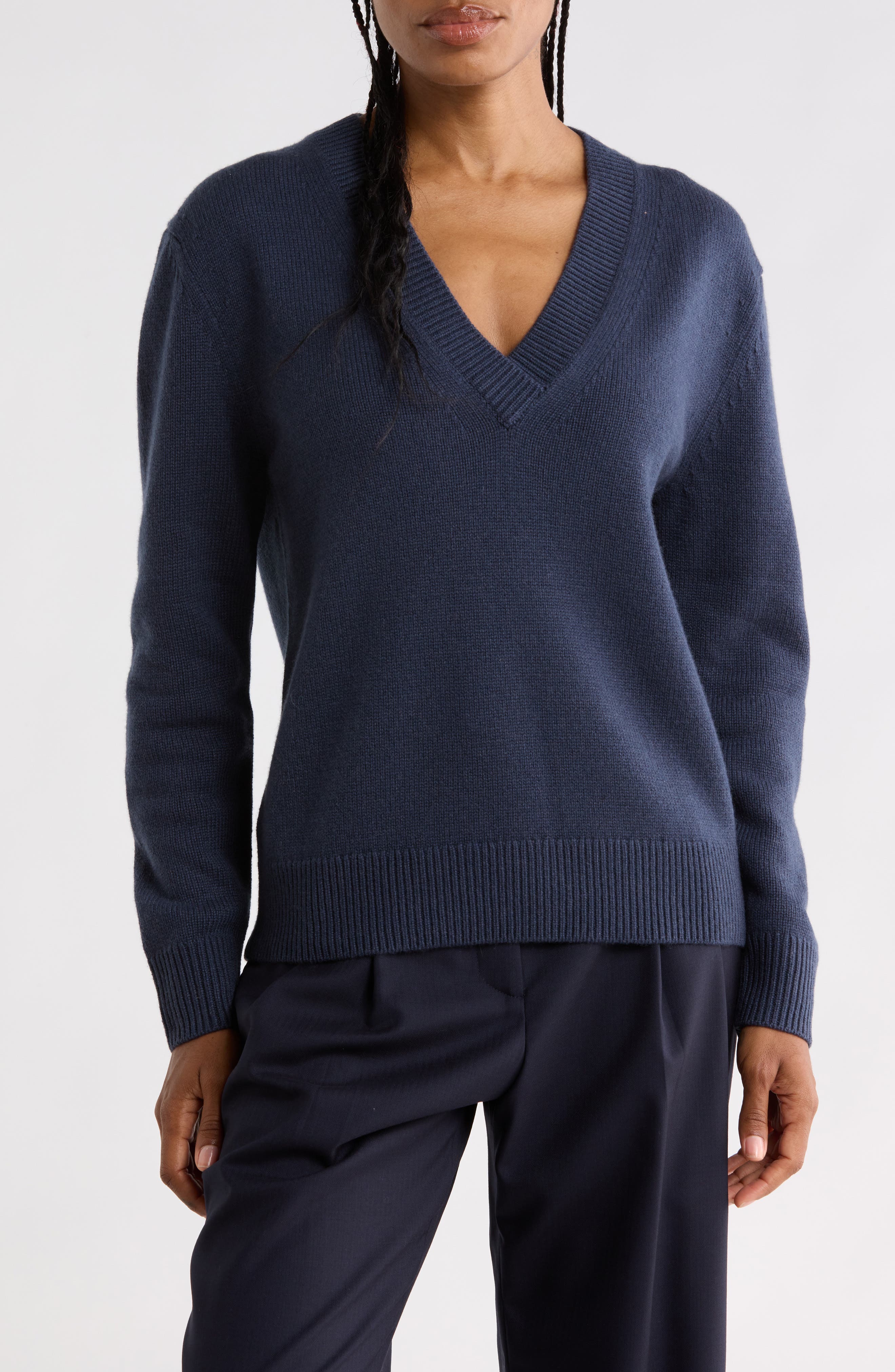 Deep V-Neck Cashmere Sweater