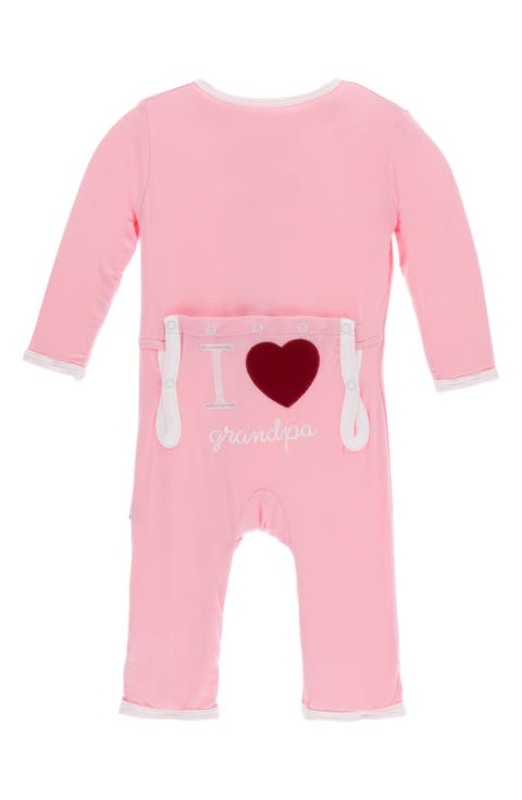 I Heart Appliqué Snap Romper (Baby)