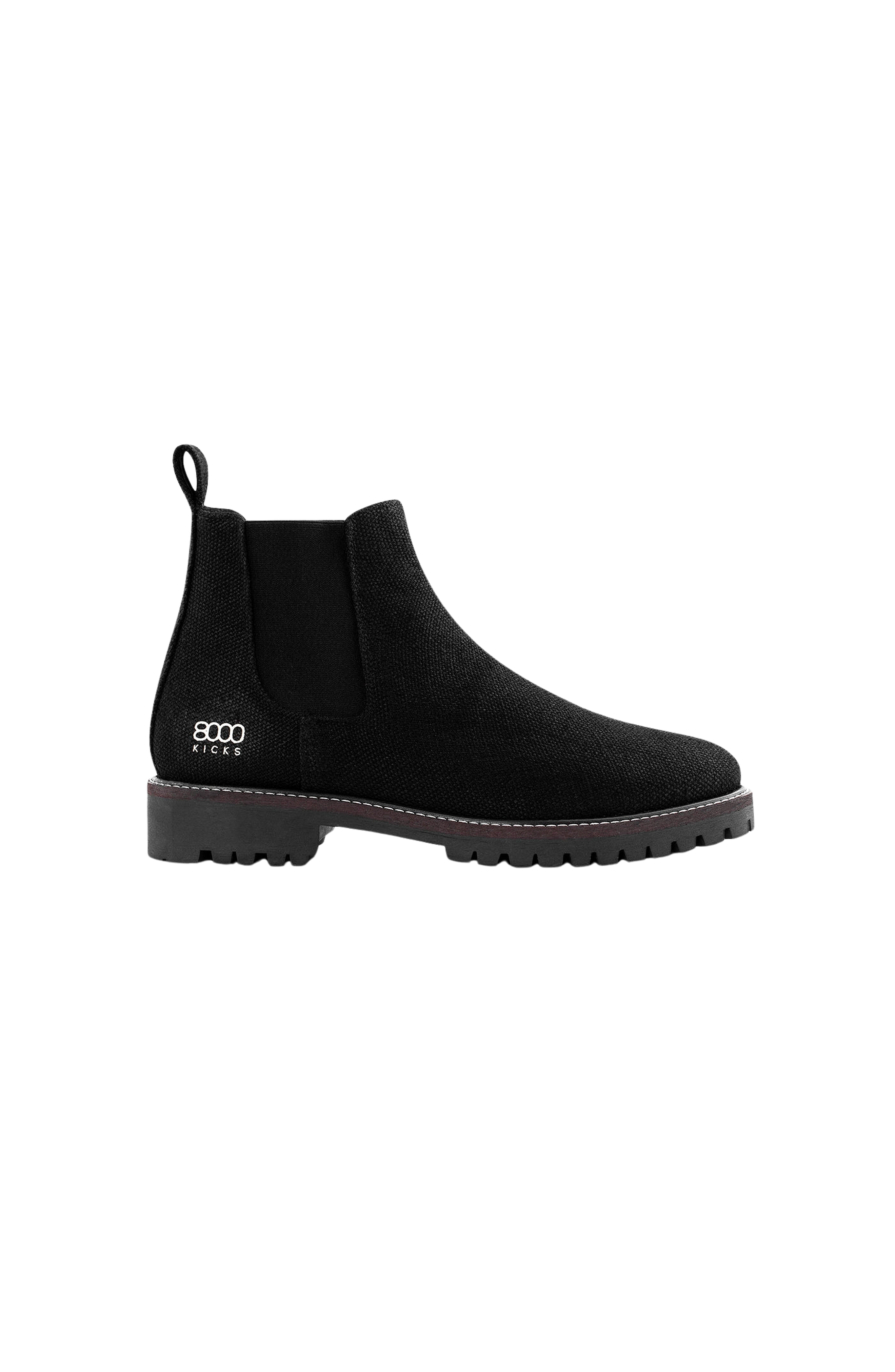 8000Kicks The Crossover Hemp Chelsea Boots, Alternate, color, Black