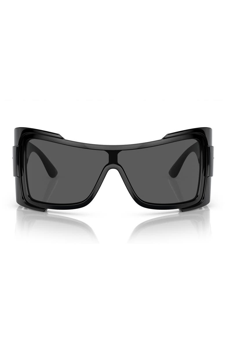 Irregular Shield Sunglasses, Main, color, BLACK