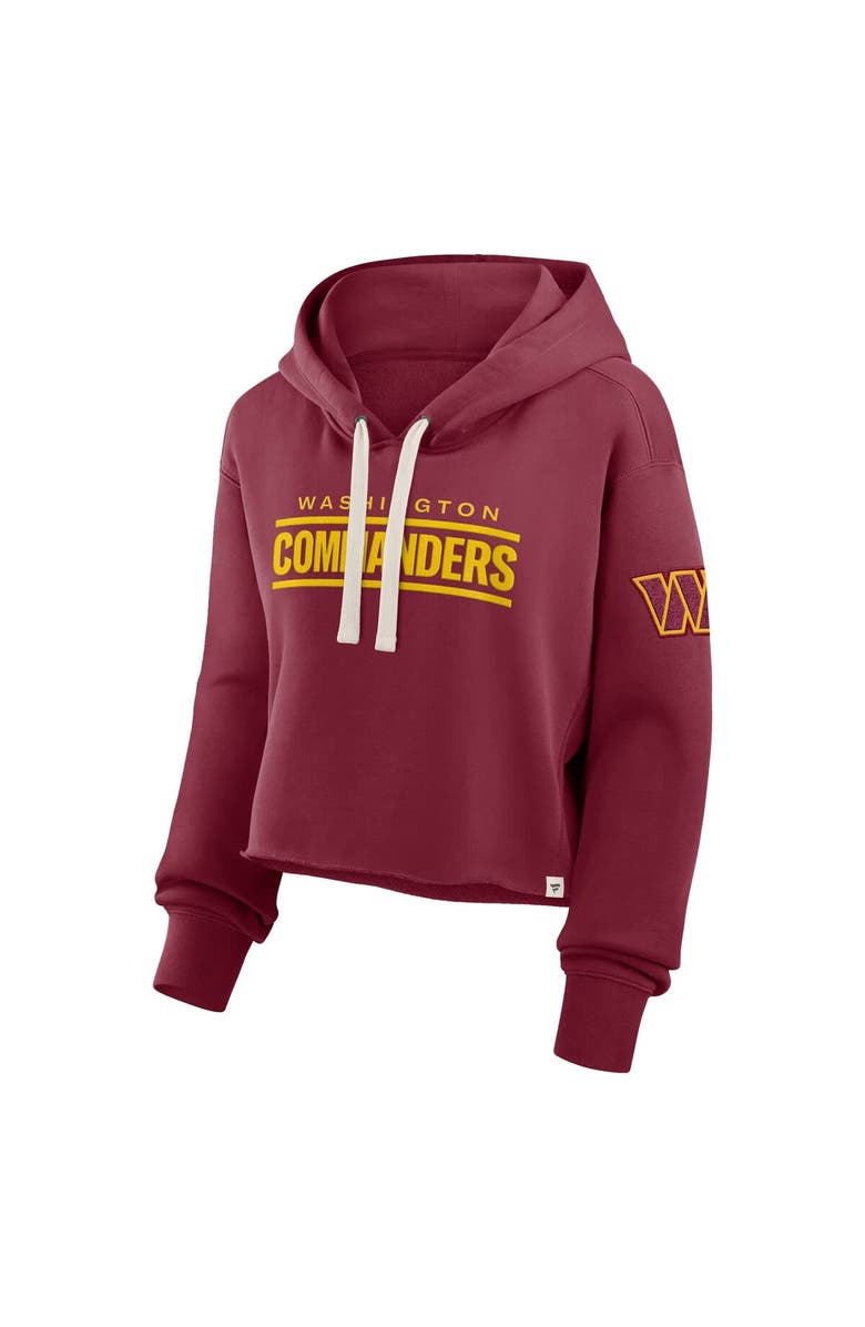 FANATICS Women's Fanatics Burgundy Washington Commanders Oversized Hometown Heritage Cropped Hoodie, Alternate, color, Burgundy