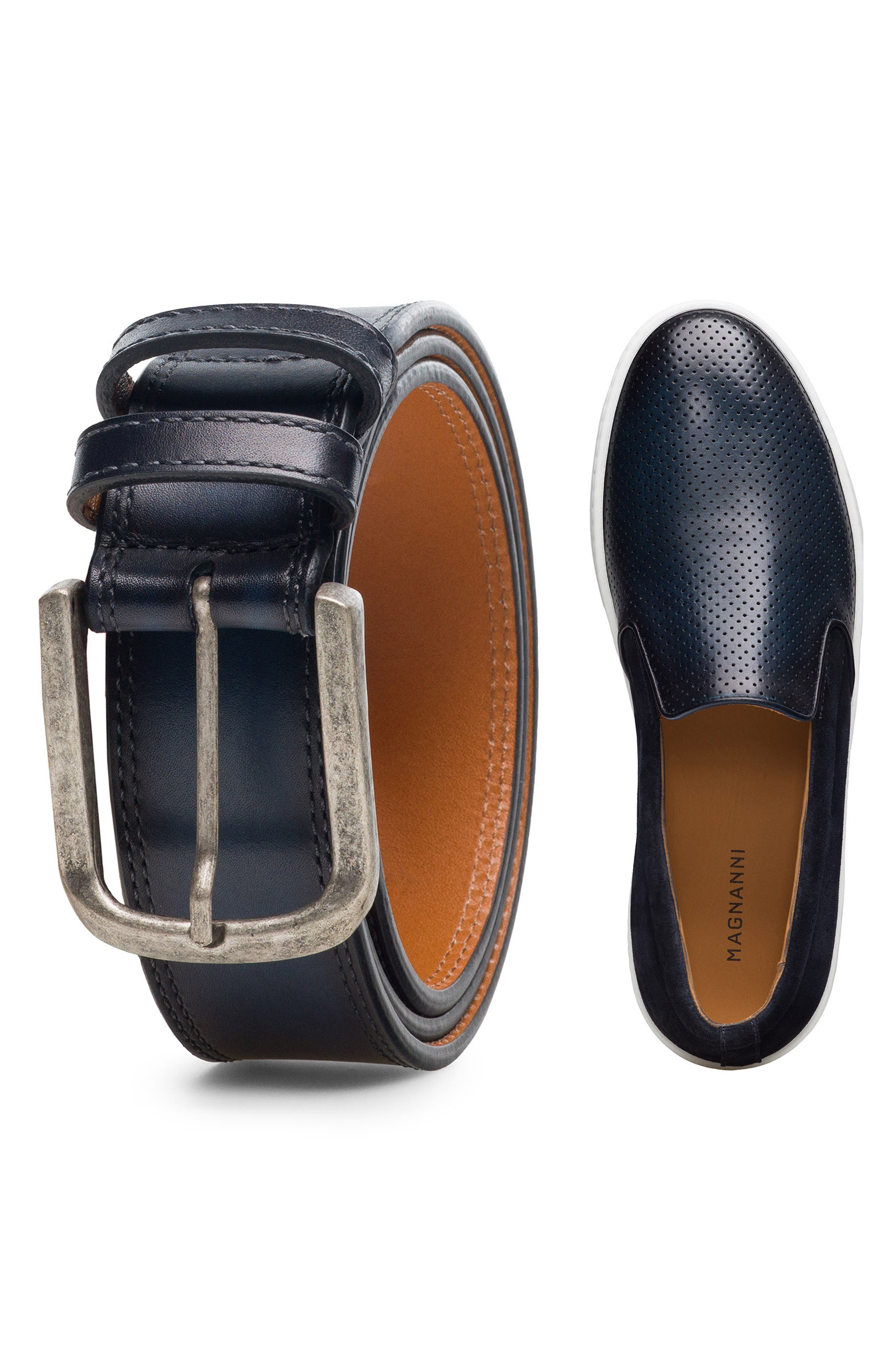 Magnanni Costa Slip-On Sneaker, Alternate, color, Navy